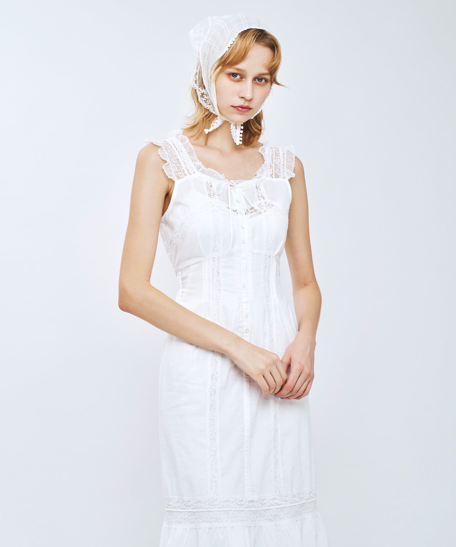 【予約】レースMIXヴィクトリアンワンピース