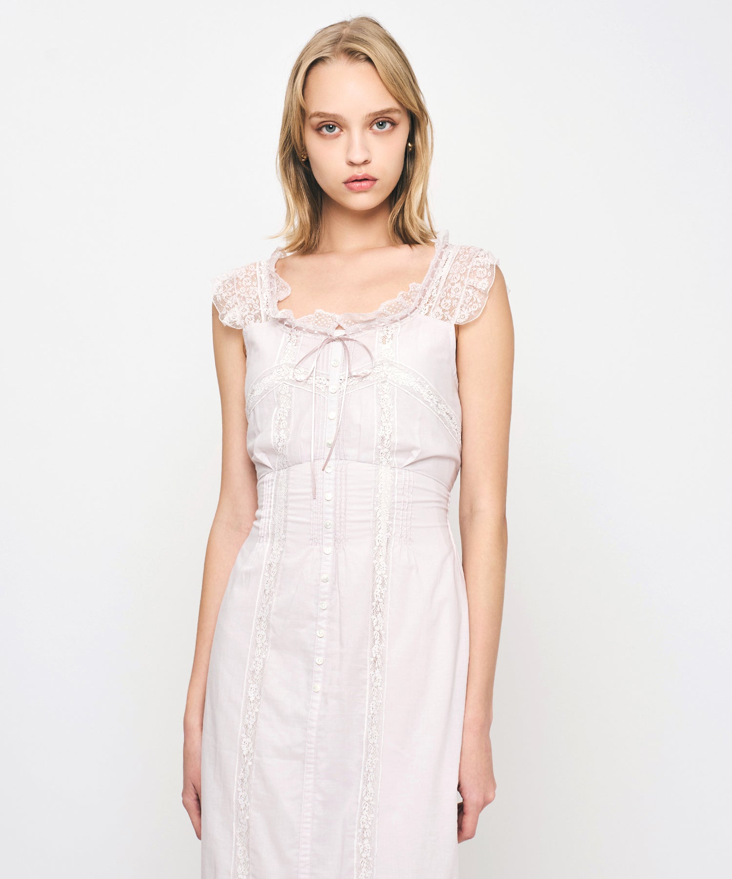 【予約】レースMIXヴィクトリアンワンピース