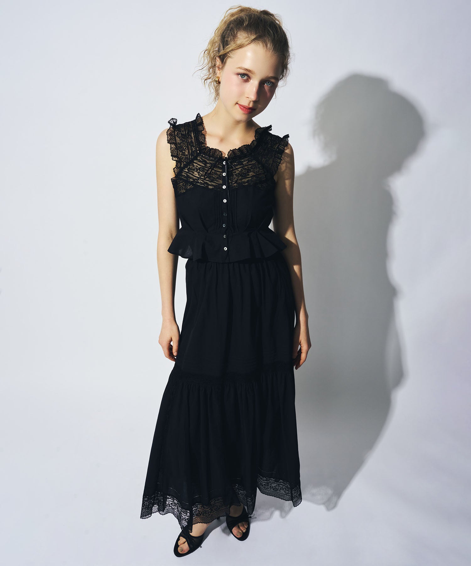 【予約】レースMIXランダムヘムスカート