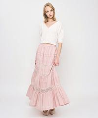 レースMIXティアードスカート