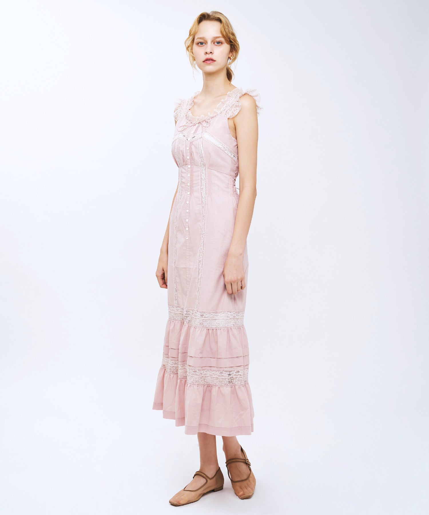 【予約】レースMIXヴィクトリアンワンピース