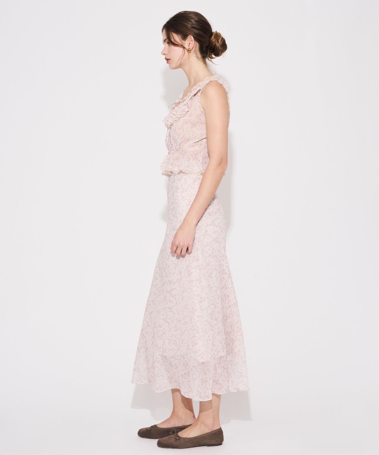 【予約】シフォンレースMIXブラウス
