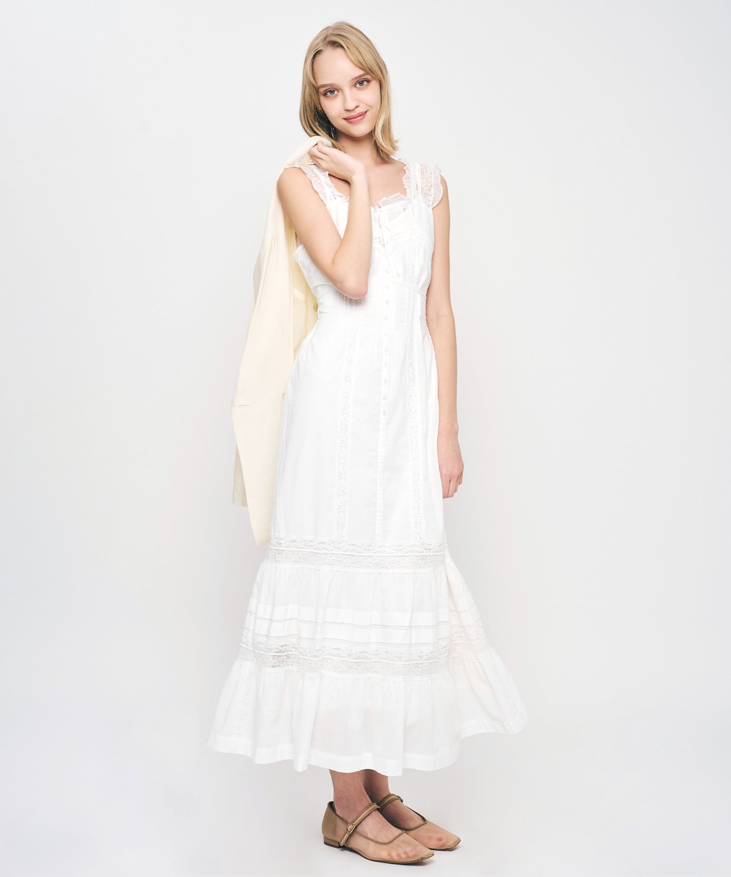 【予約】レースMIXヴィクトリアンワンピース