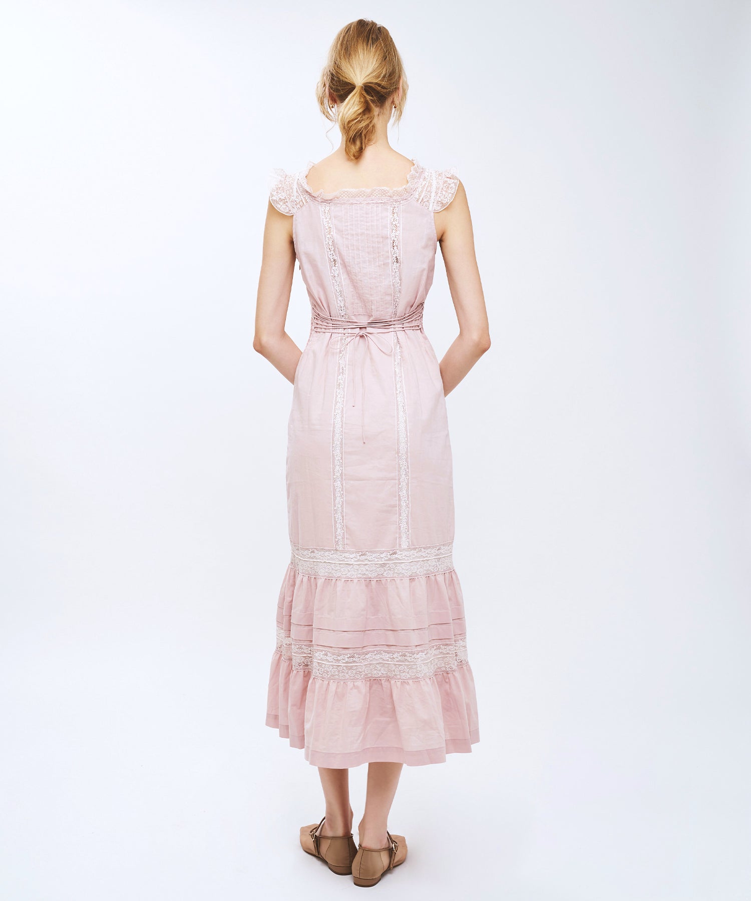 【予約】レースMIXヴィクトリアンワンピース