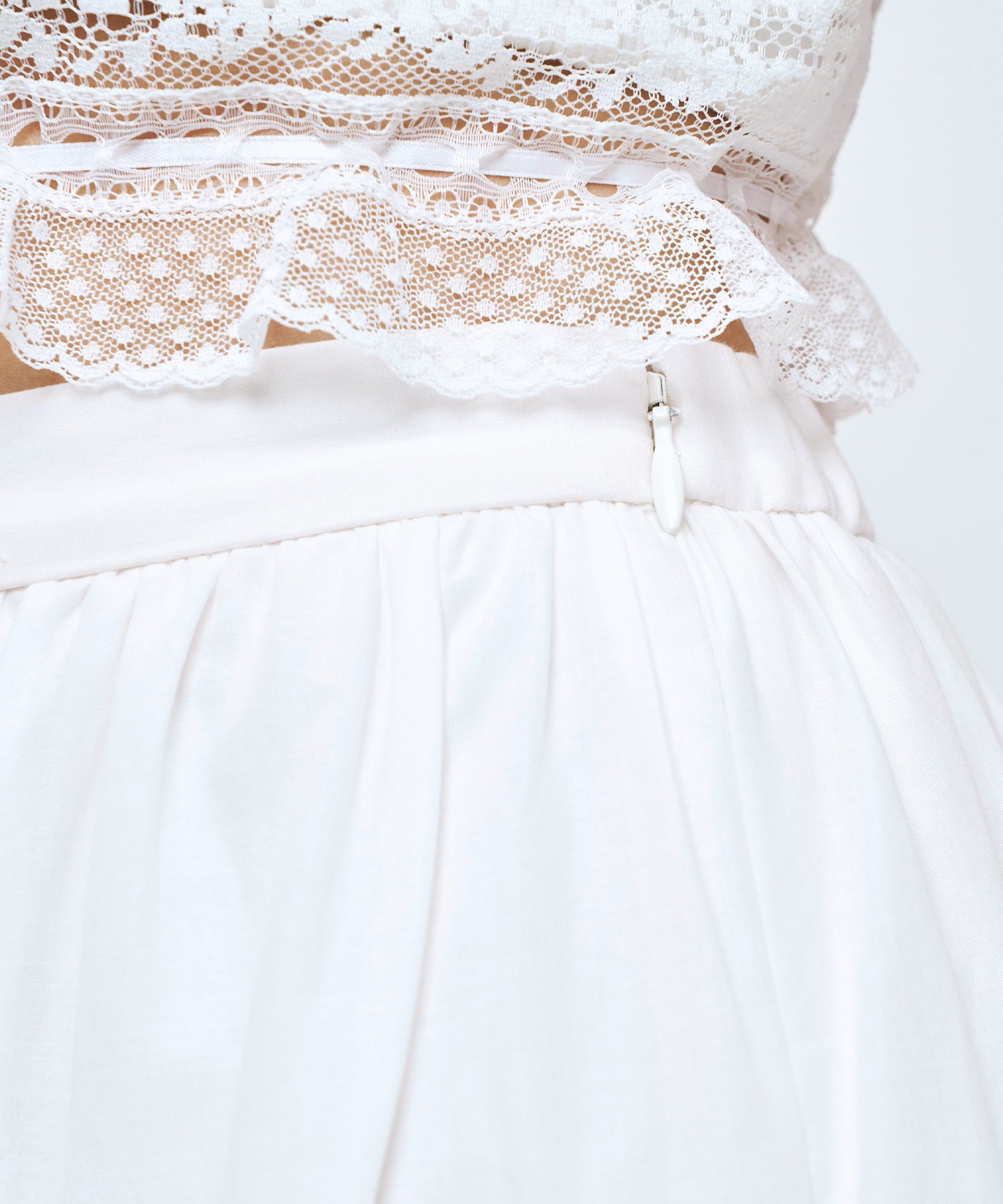 レースMIXティアードスカート