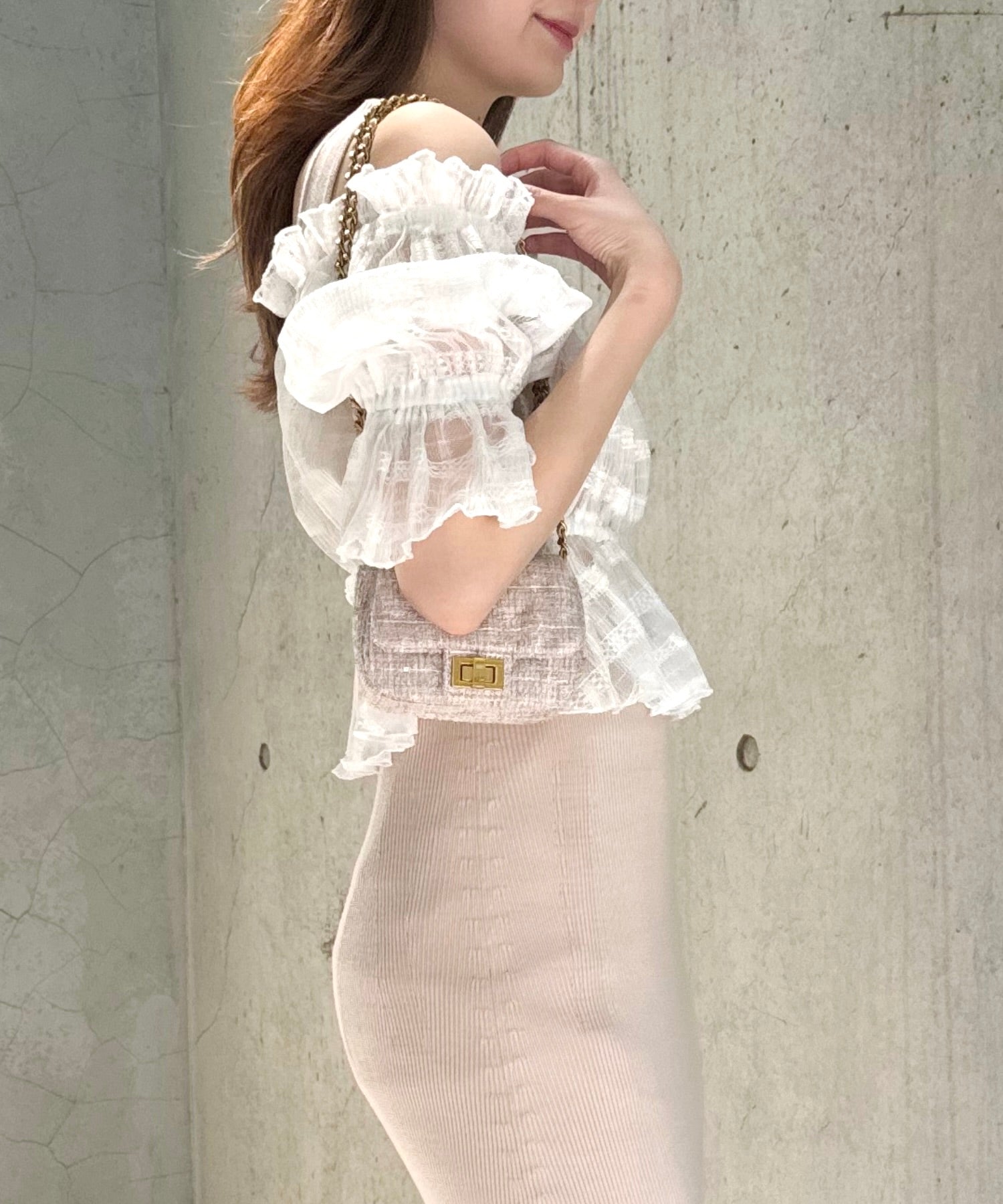 薄紗襯衫套裝連身裙