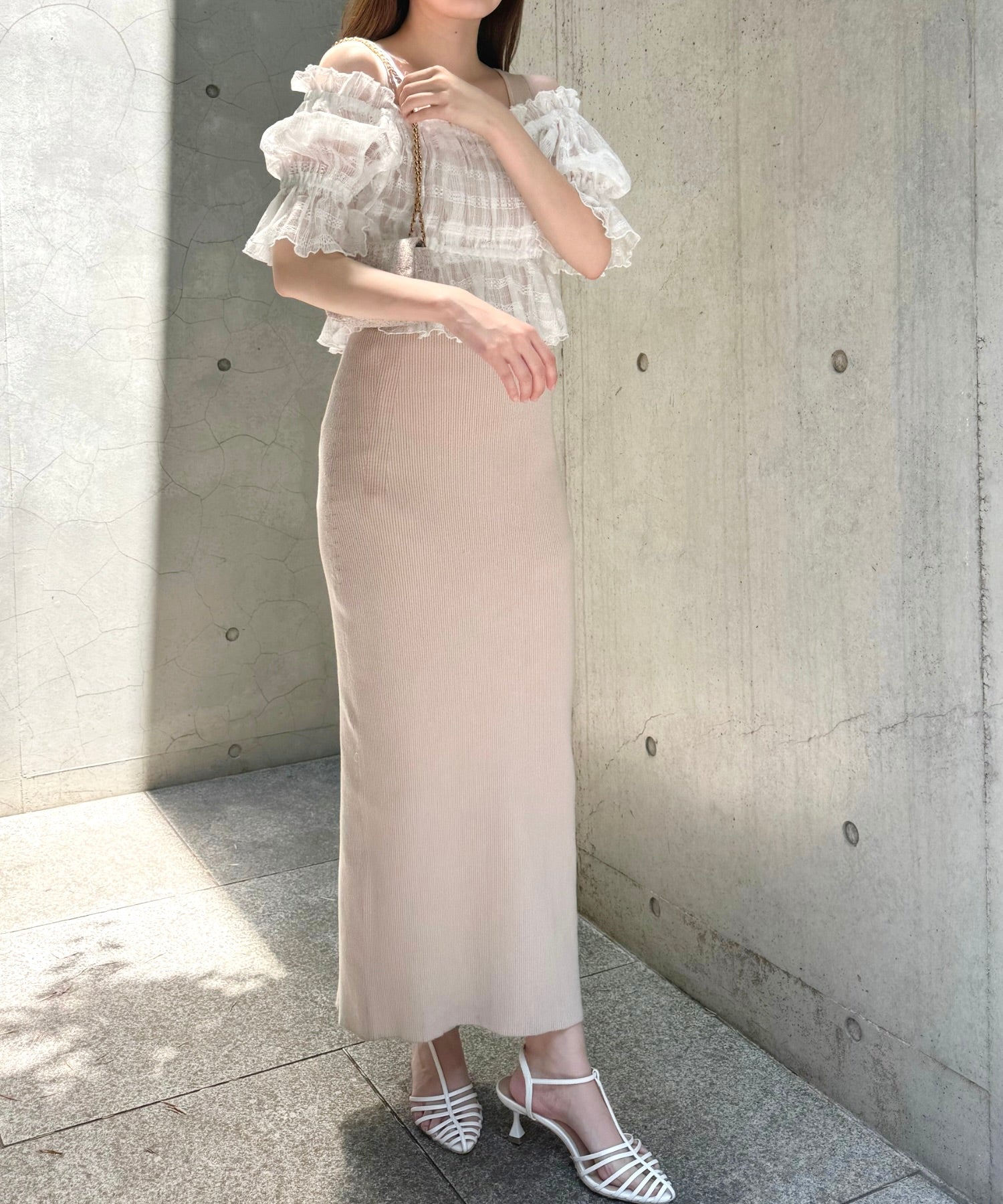薄紗襯衫套裝連身裙