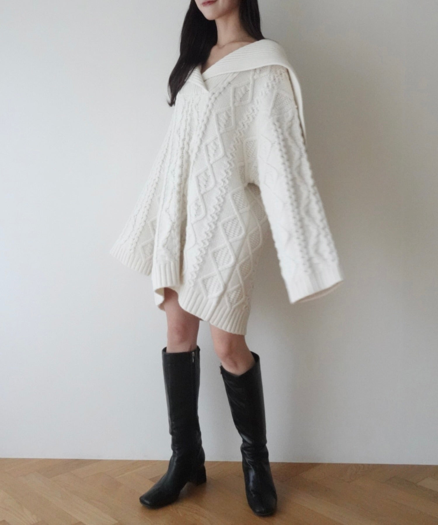 フィッシャーマンオーバーニット