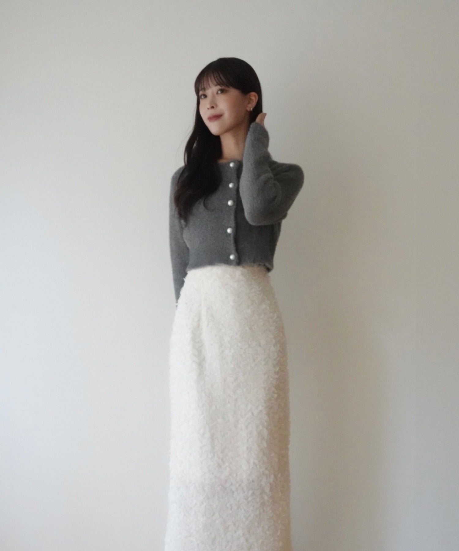 刺繡蕾絲半身裙