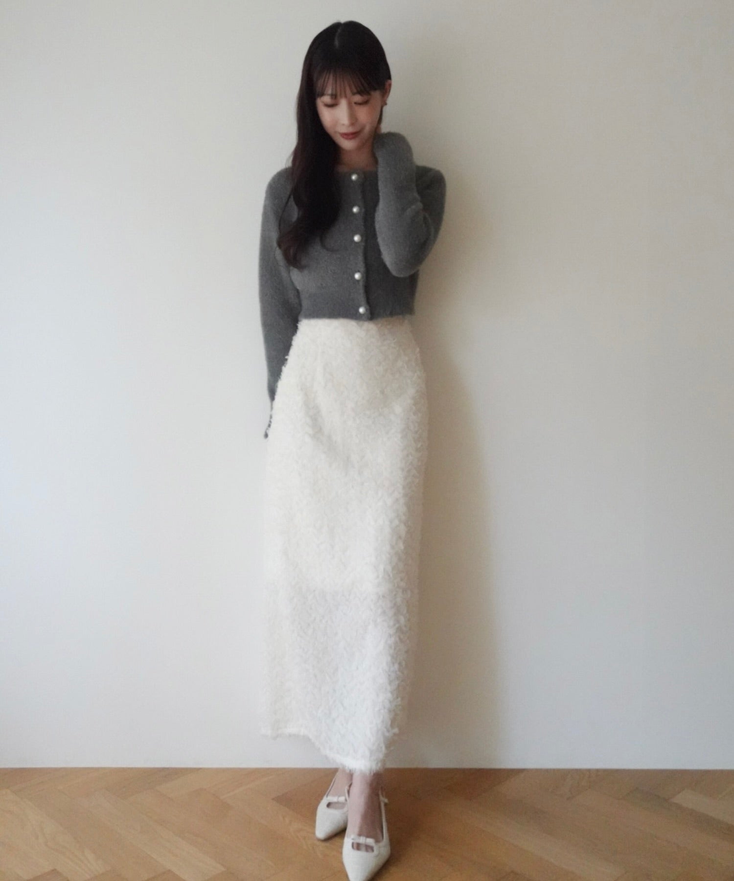 刺繡蕾絲半身裙