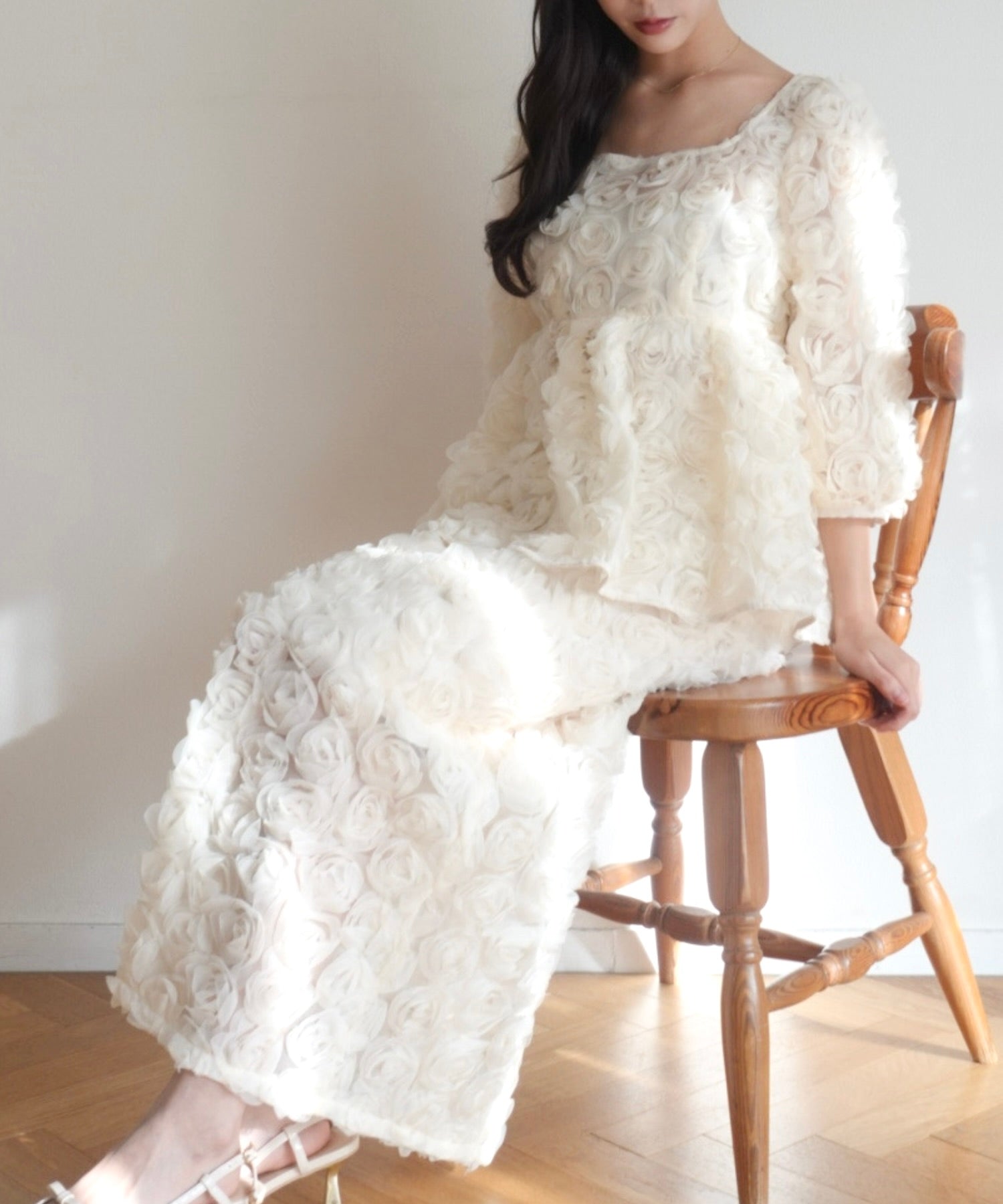 刺繡蕾絲半身裙