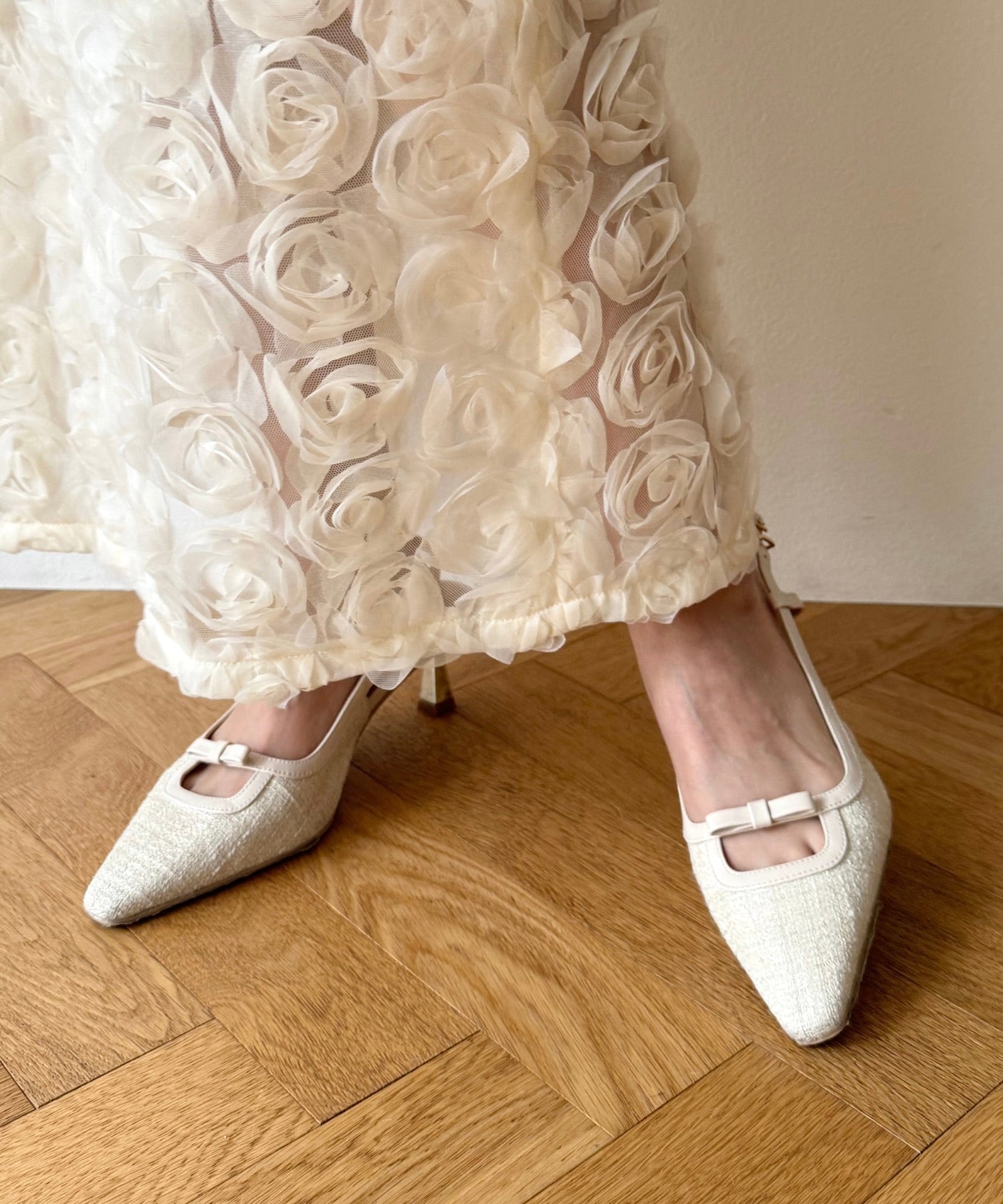 刺繡蕾絲半身裙