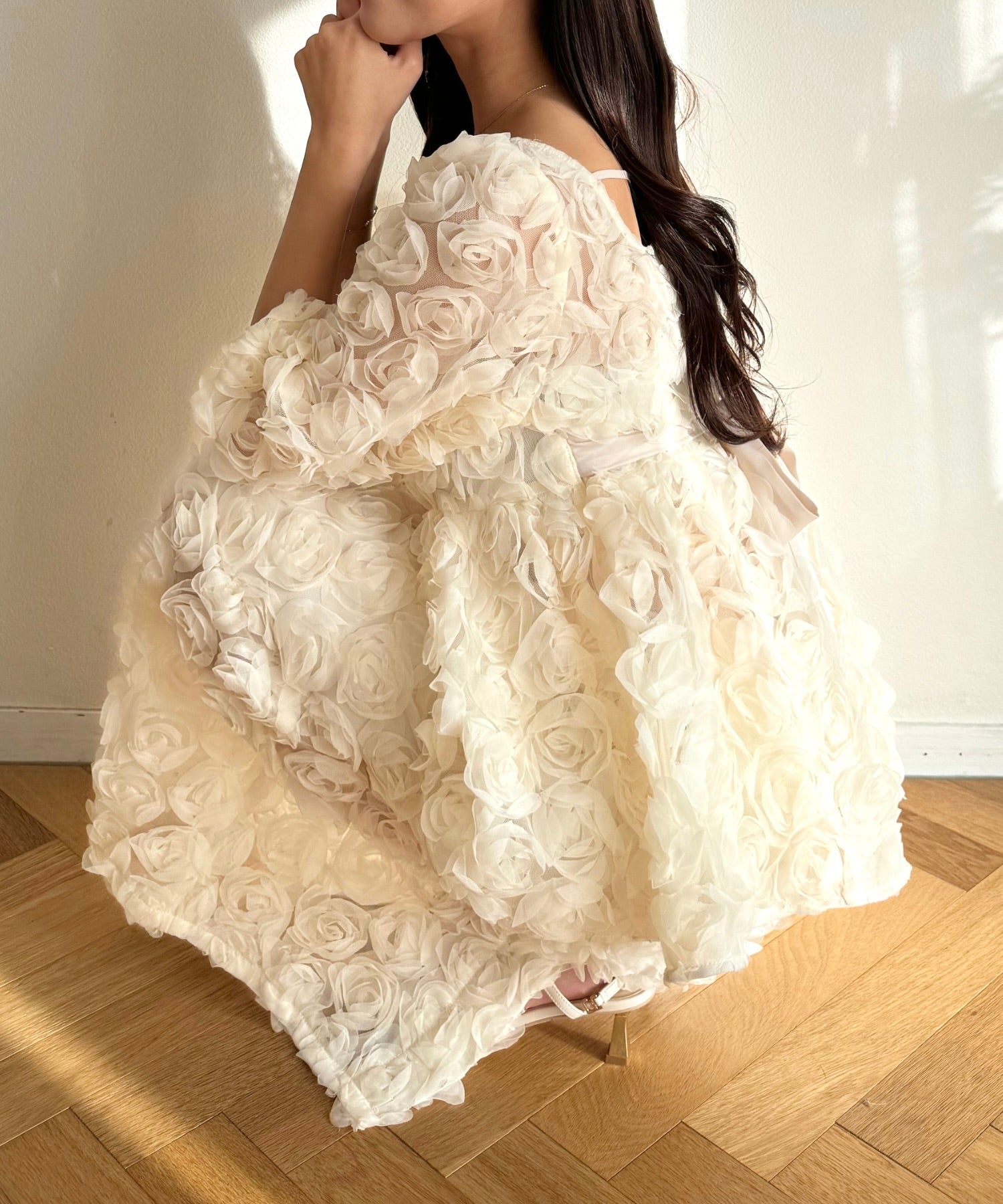 刺繡蕾絲半身裙