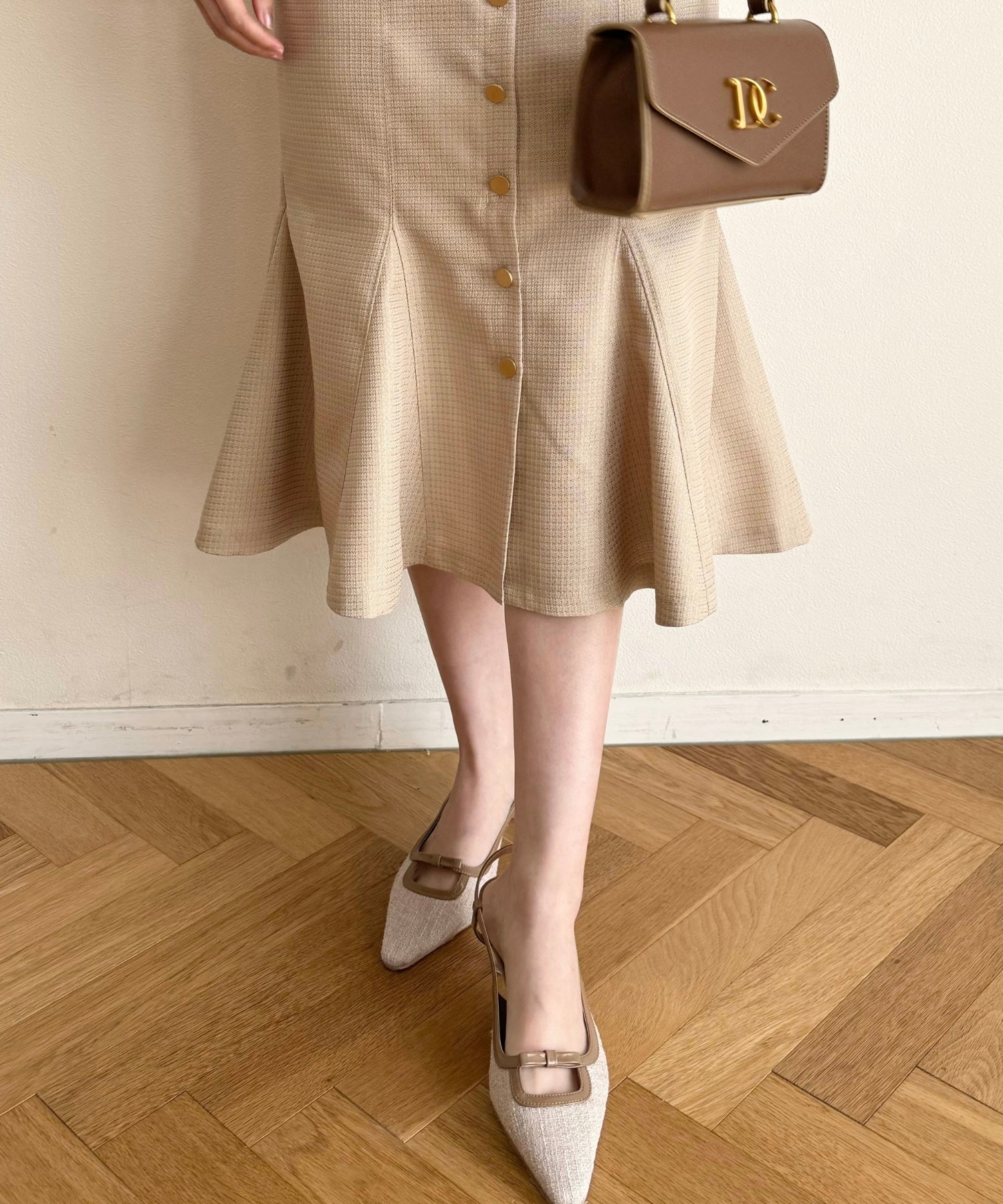 亮色提花女士連身裙