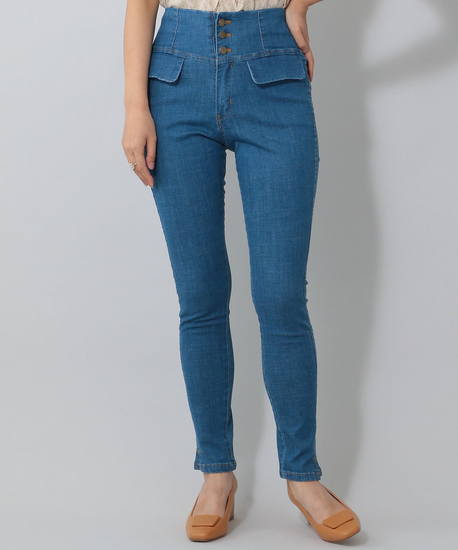 High waist skinny pants