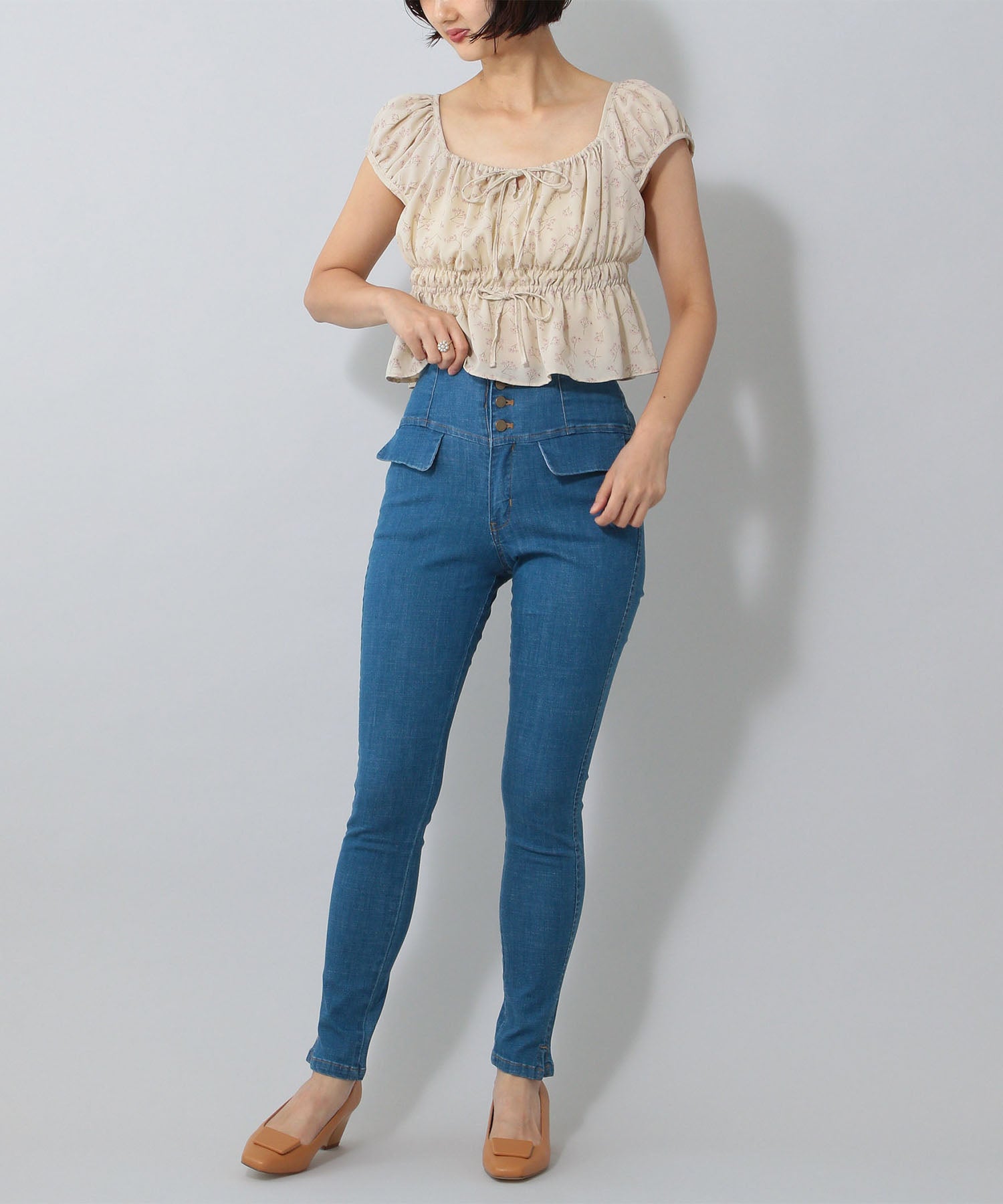High waist skinny pants