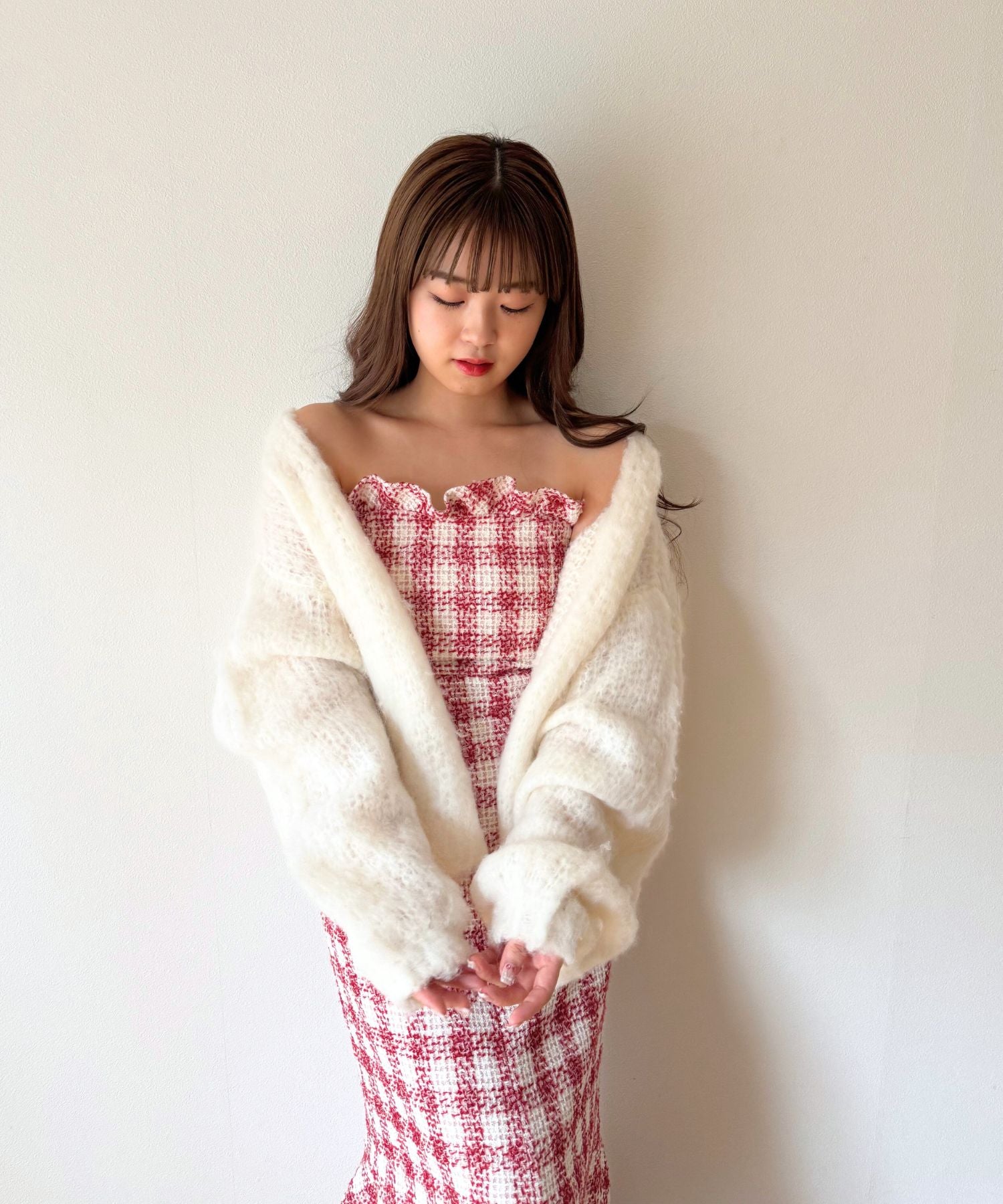 【予約】Alpaca ブラッシュドニットカーディガン