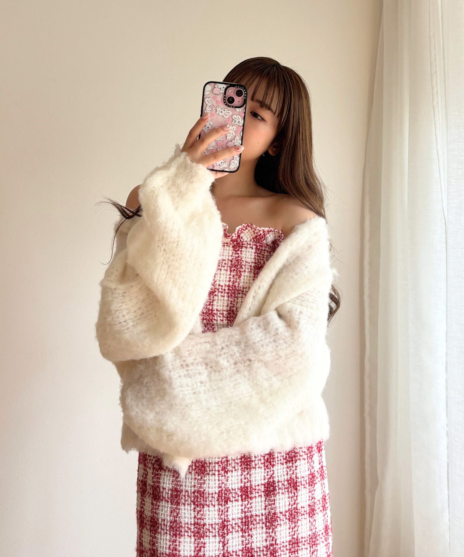 【予約】Alpaca ブラッシュドニットカーディガン