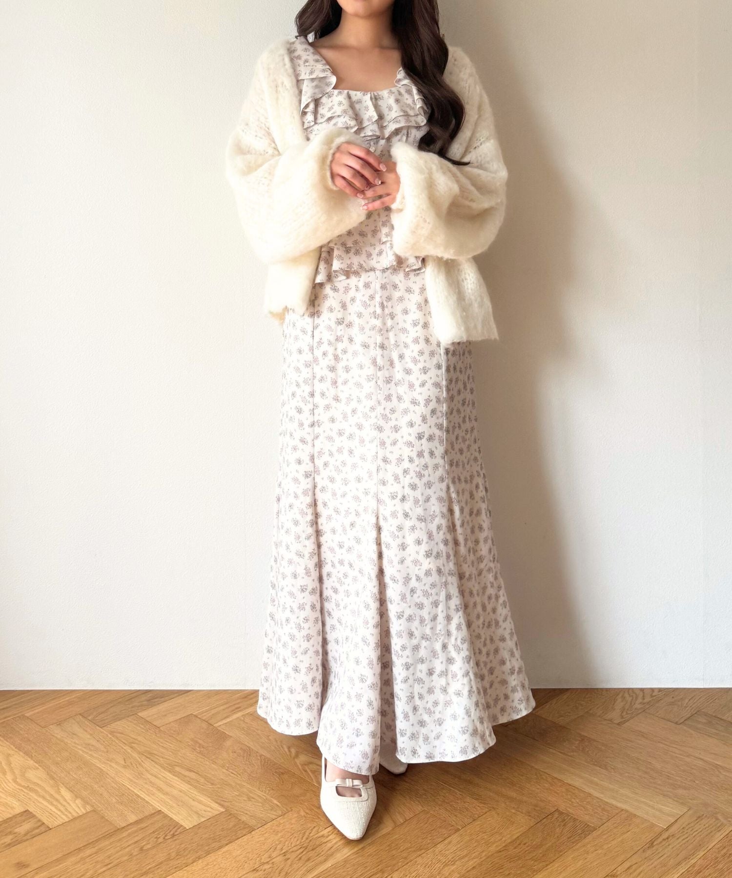【予約】Alpaca ブラッシュドニットカーディガン