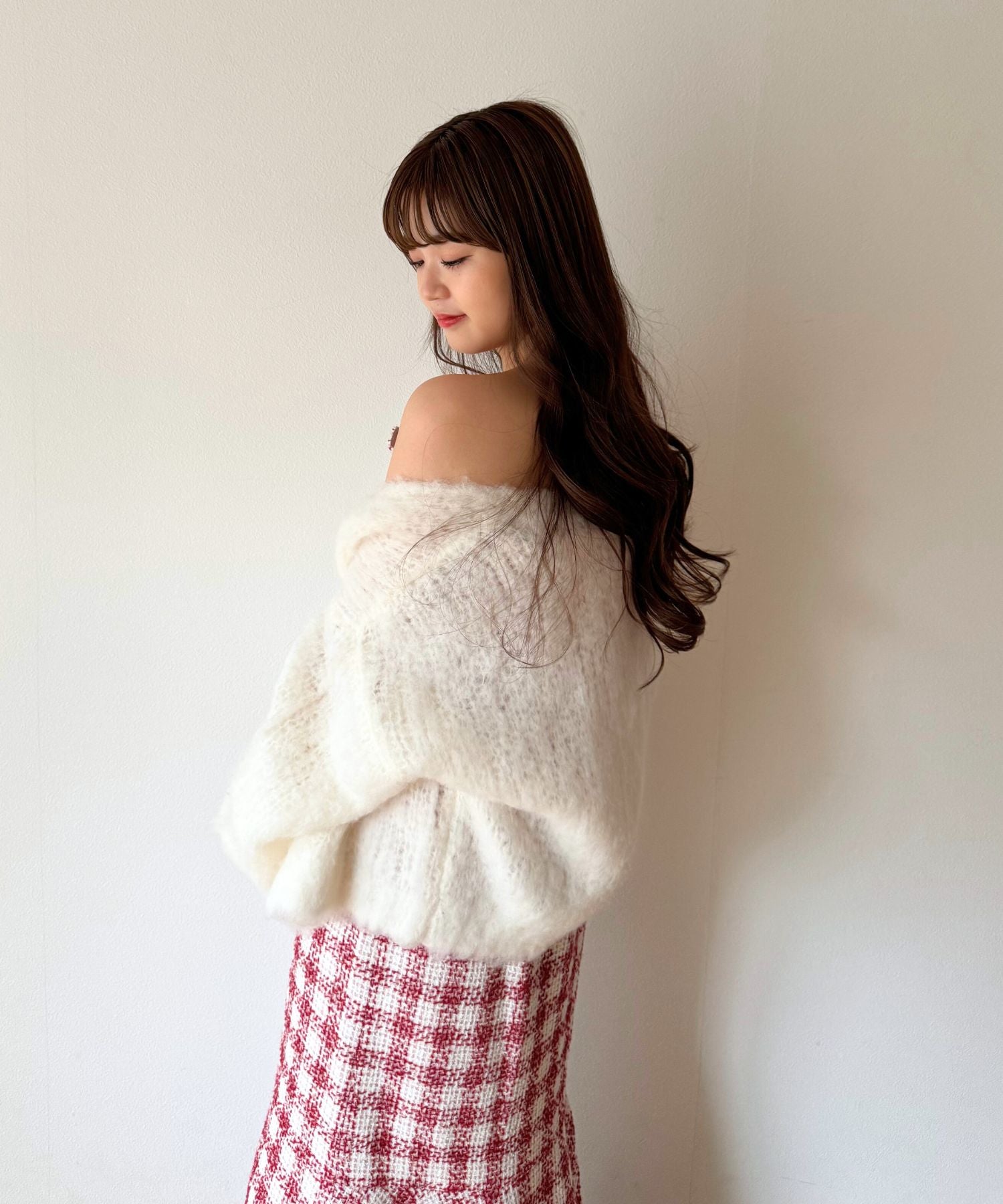 【予約】Alpaca ブラッシュドニットカーディガン