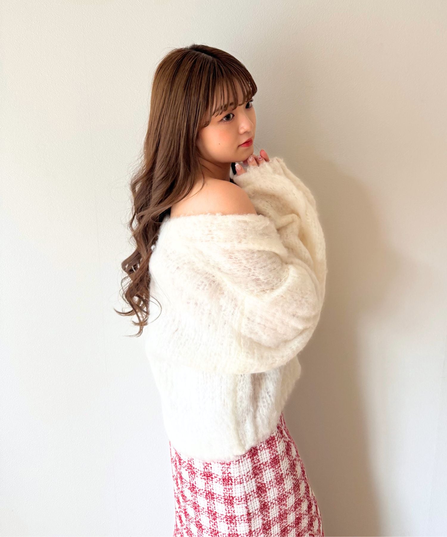 【予約】Alpaca ブラッシュドニットカーディガン