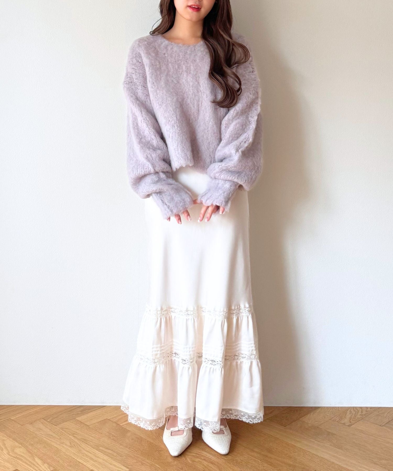 【予約】Alpaca ブラッシュドニットプルオーバー