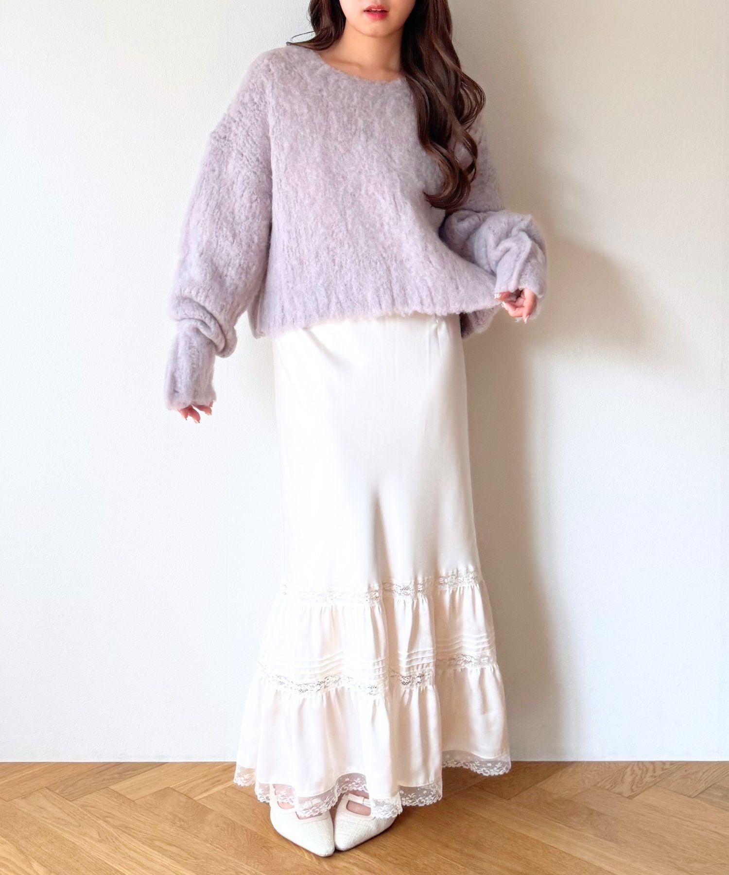 【予約】Alpaca ブラッシュドニットプルオーバー