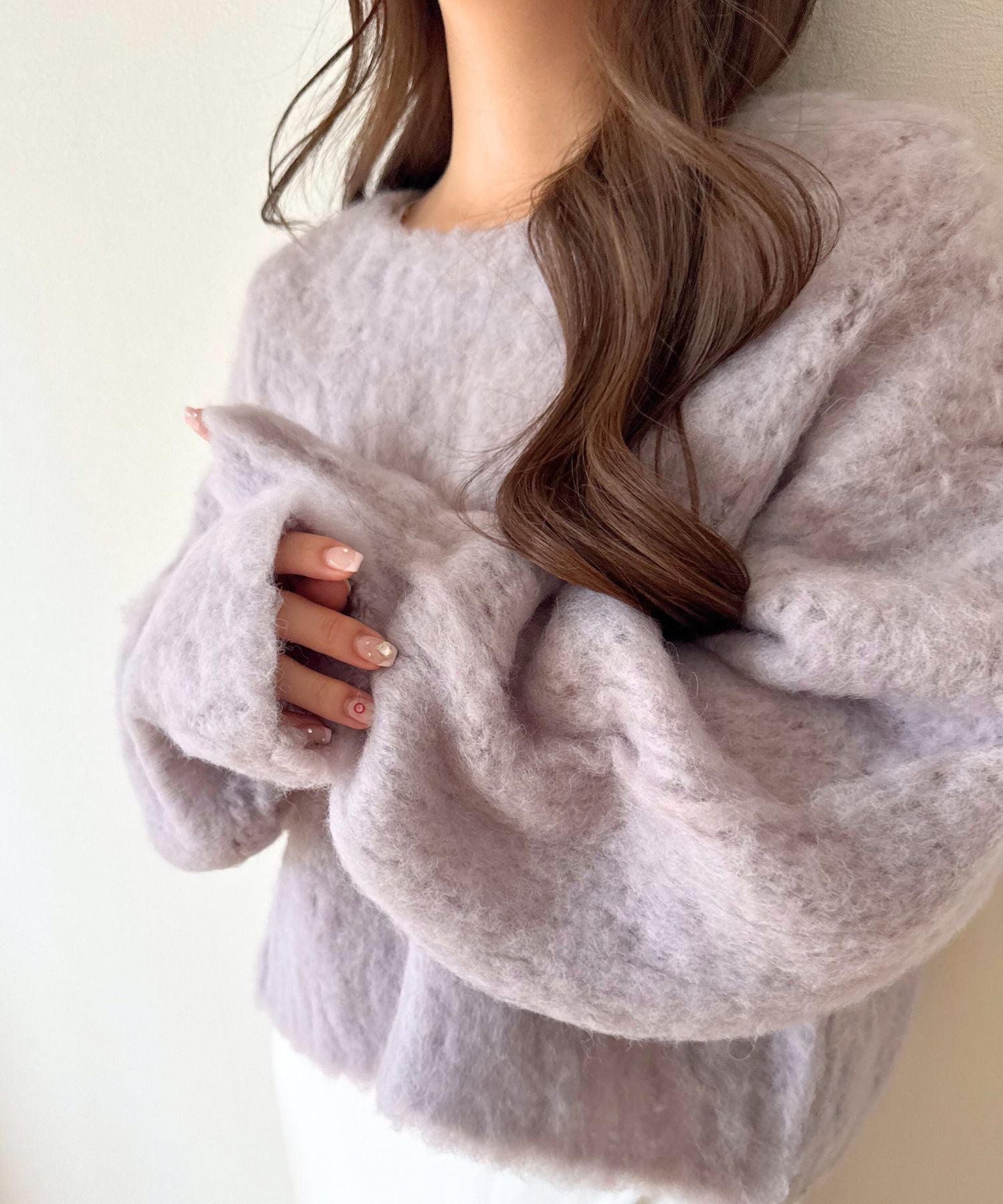 【予約】Alpaca ブラッシュドニットプルオーバー