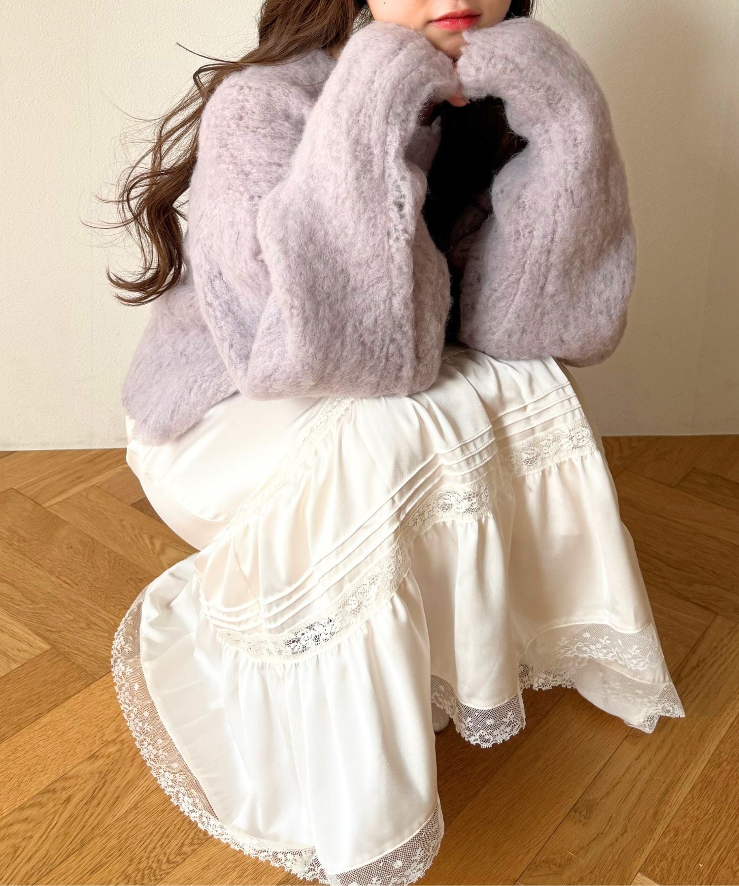 【予約】Alpaca ブラッシュドニットプルオーバー