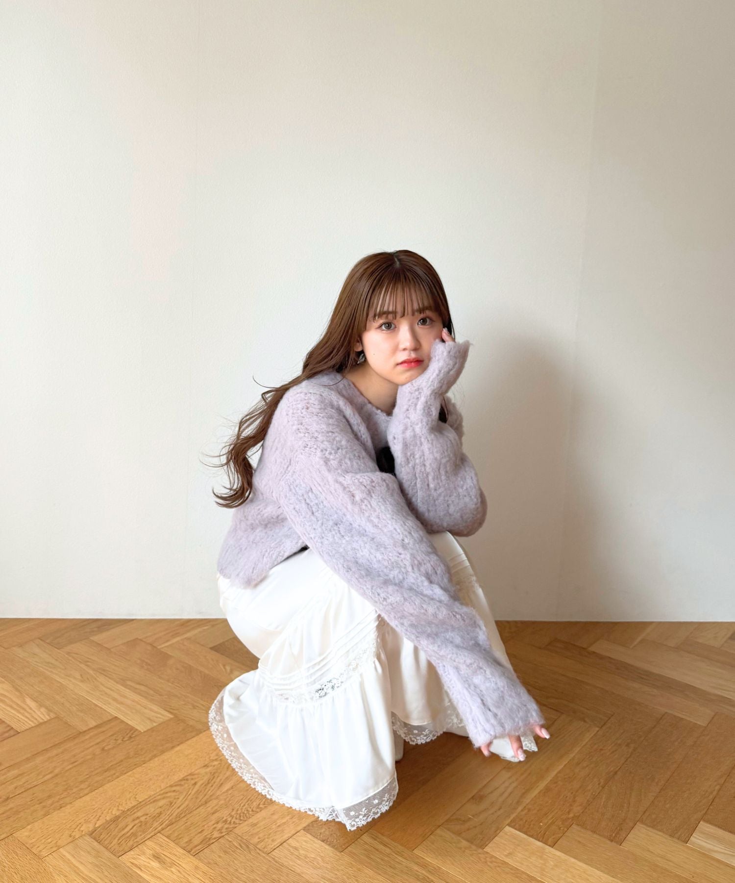 【予約】Alpaca ブラッシュドニットプルオーバー