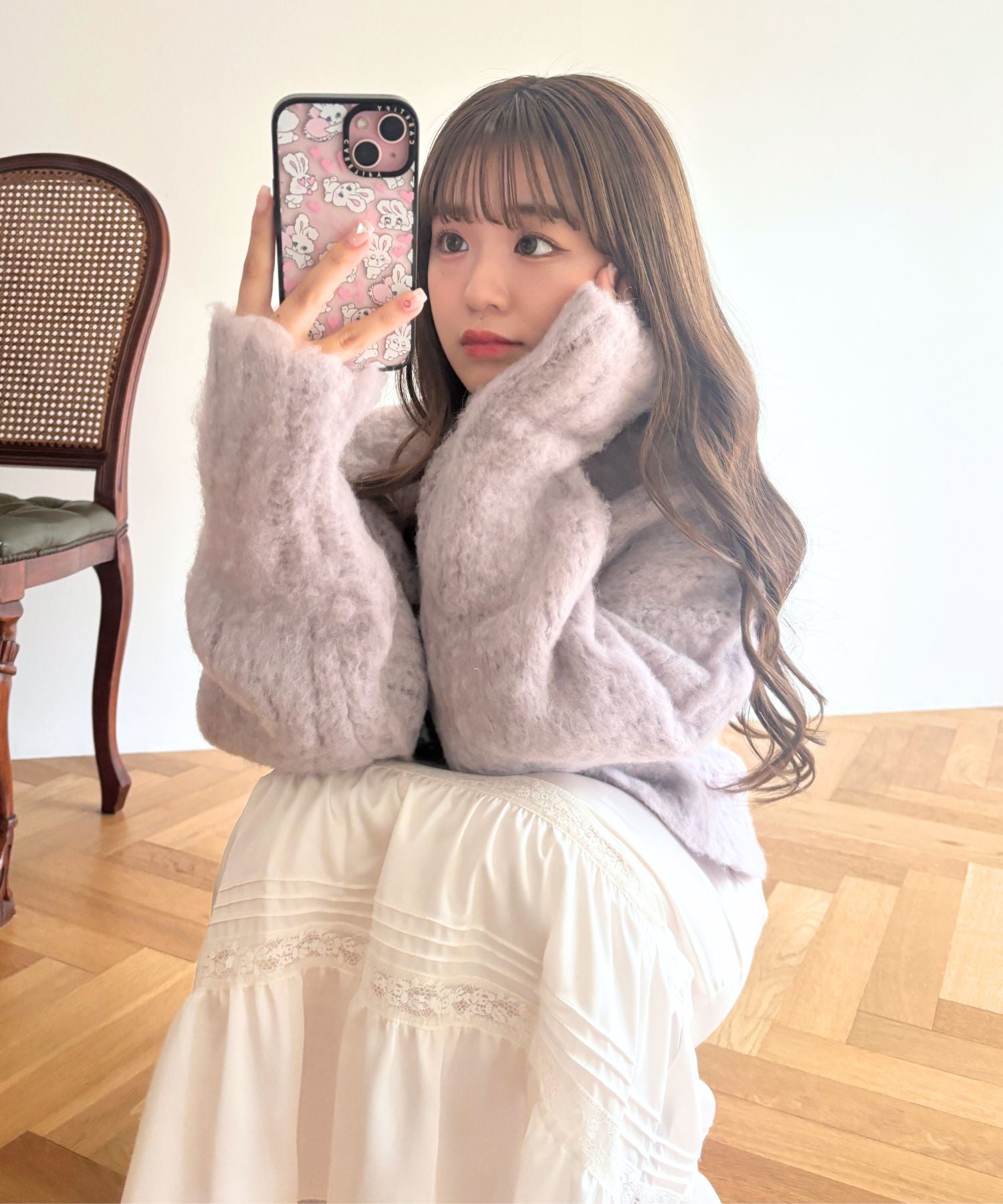 【予約】Alpaca ブラッシュドニットプルオーバー