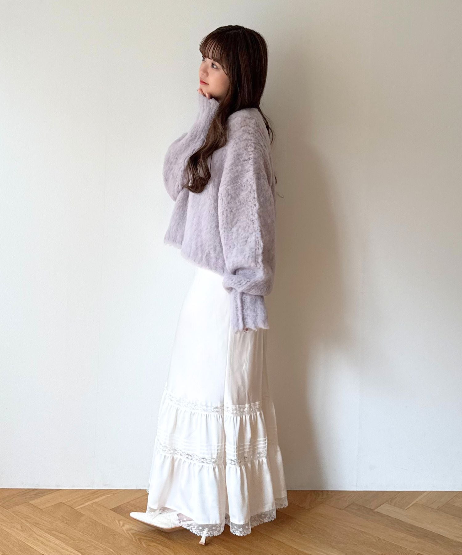 【予約】Alpaca ブラッシュドニットプルオーバー