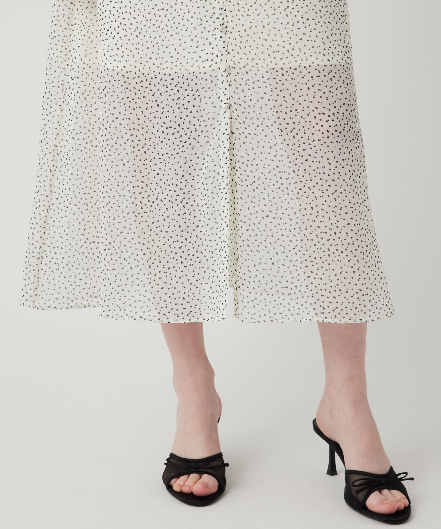 シフォンドットロングワンピース