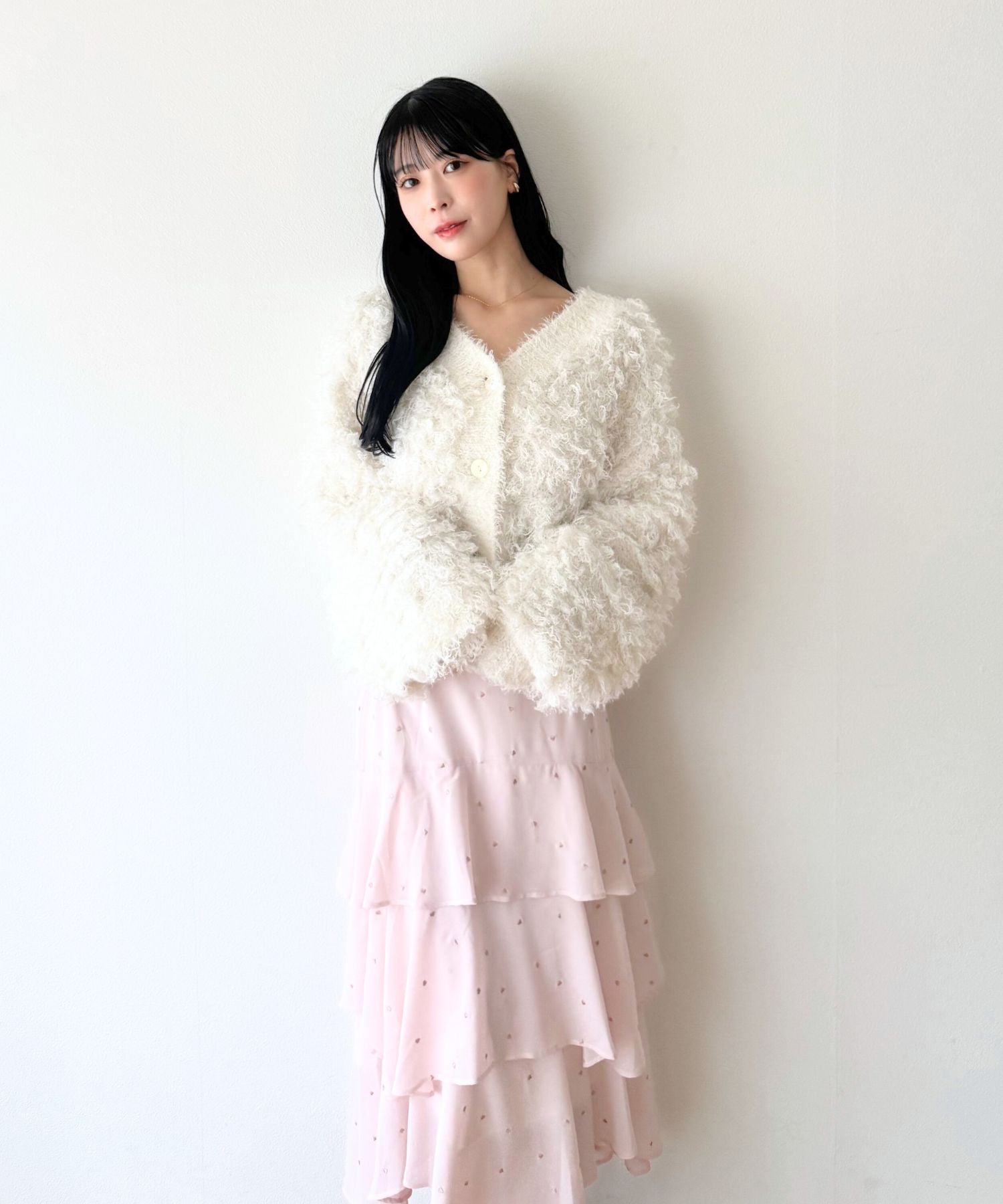 シフォンハート刺繍スカート