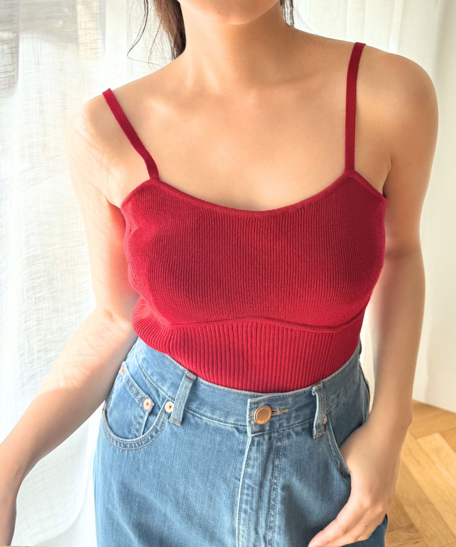 キャミセットアイレットカーディガン