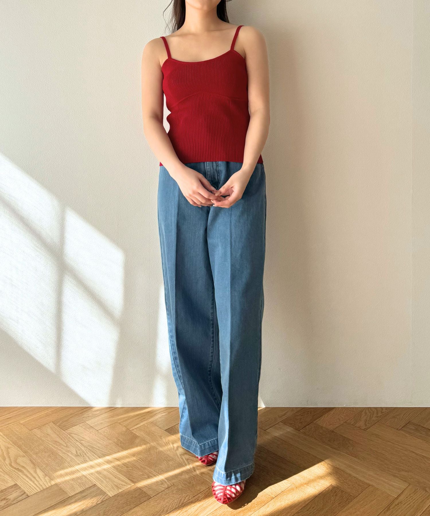 キャミセットアイレットカーディガン