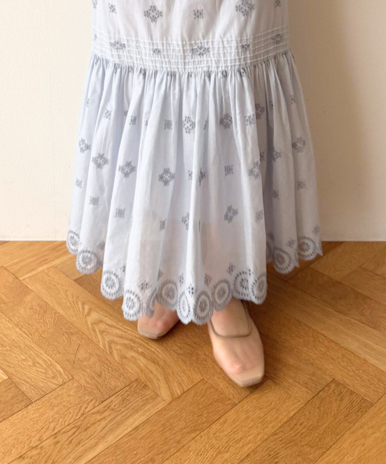 コットンボイルフラワースカート