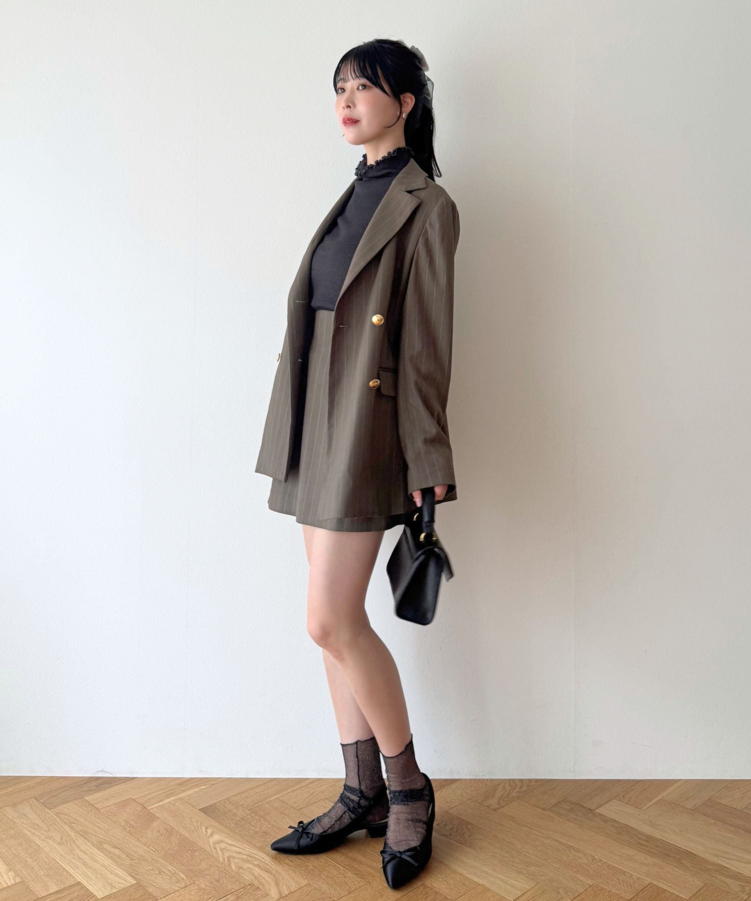 ダブルブレストストライプジャケット
