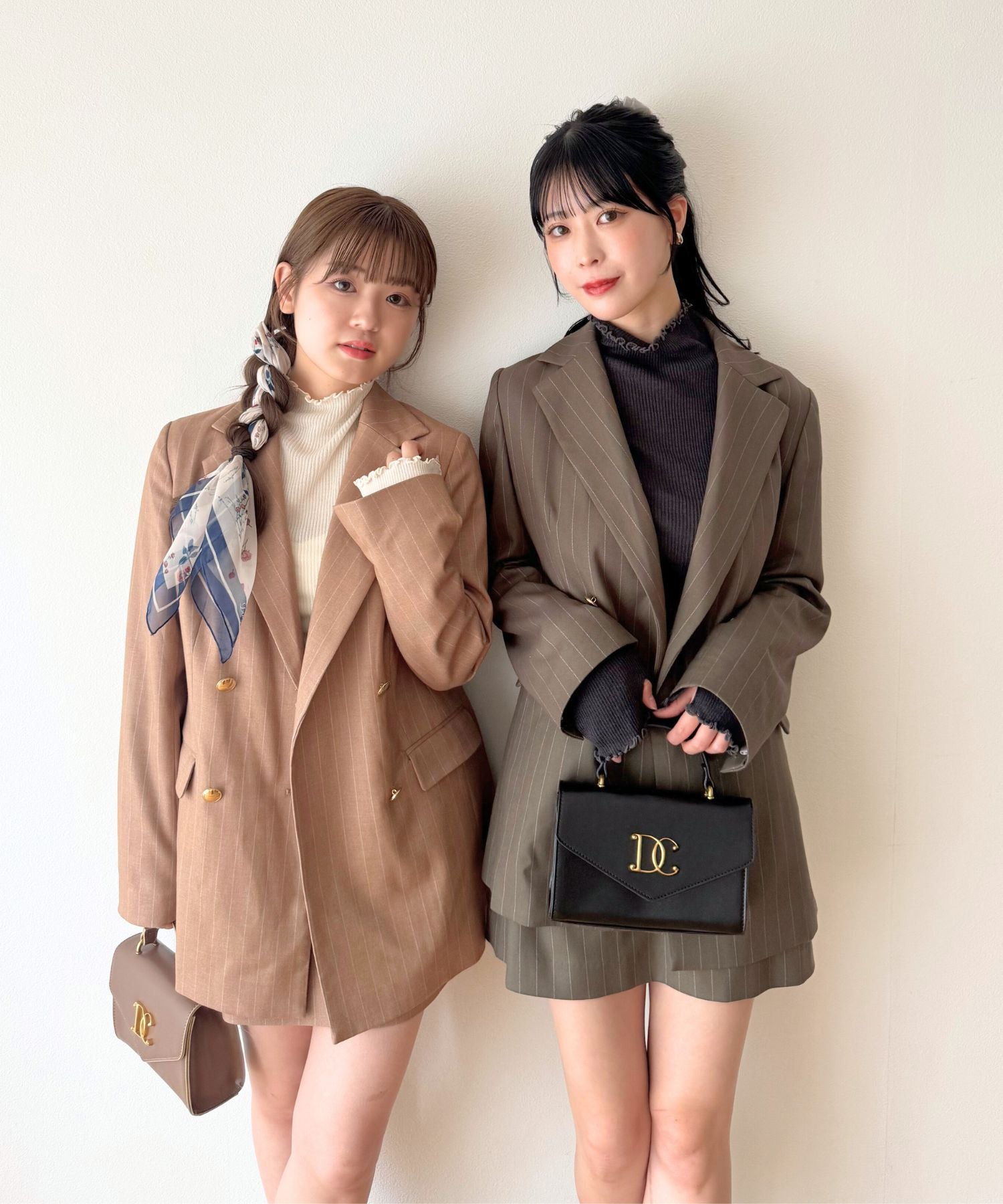 ストライプタックミニスカート