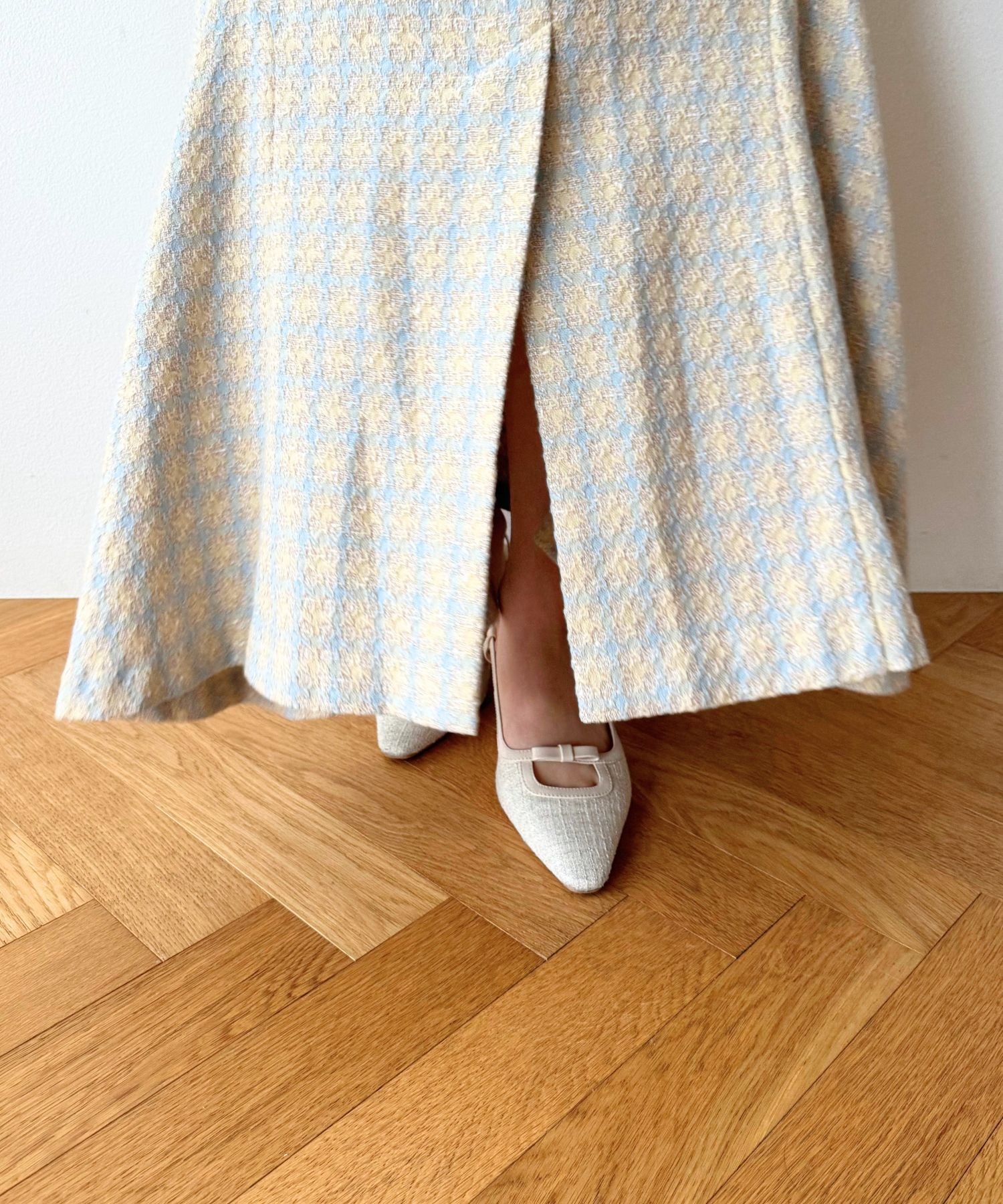 ドビーチェックセーラーカラーワンピース