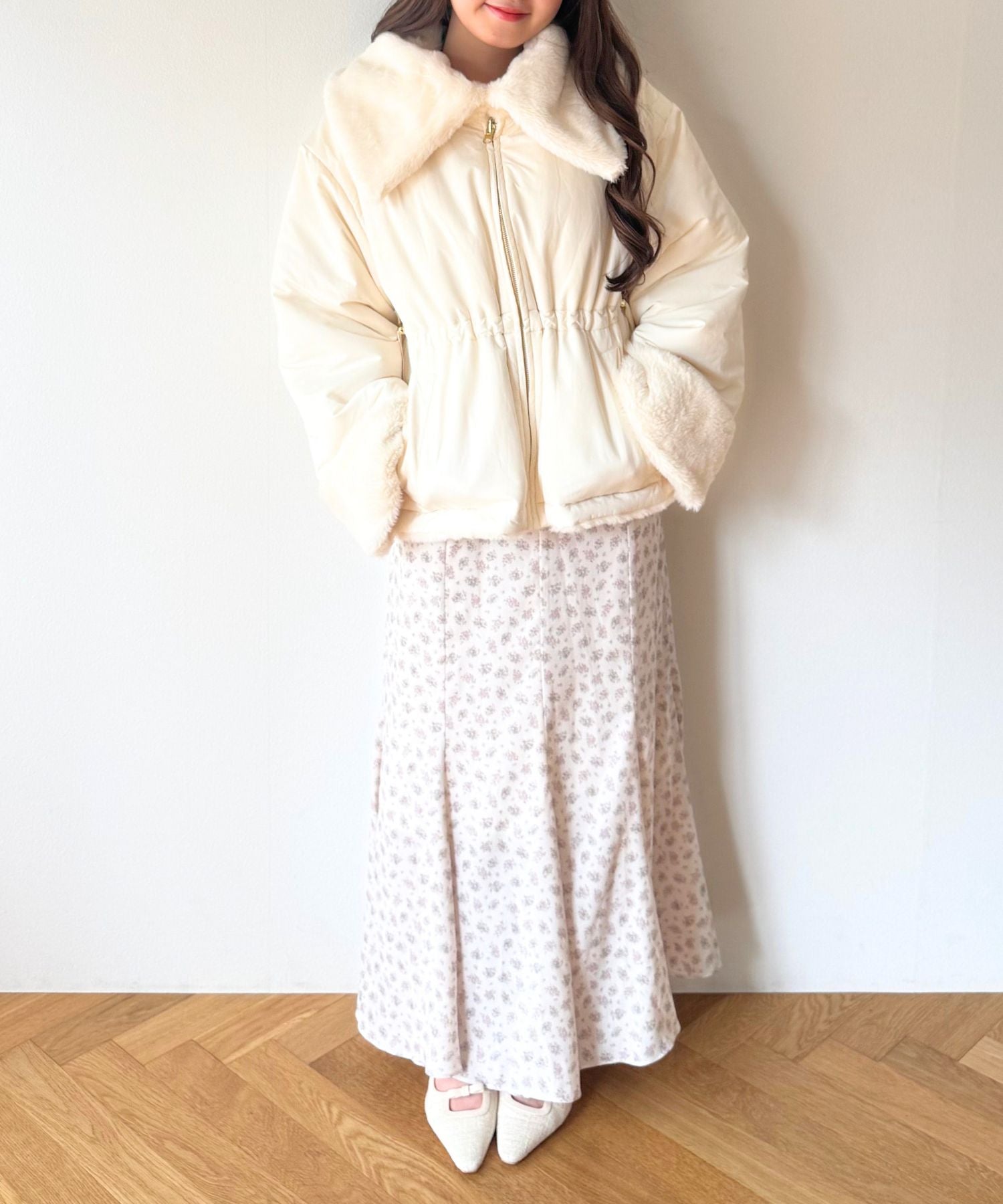 【予約】エコファーリバーシブルパファーコート