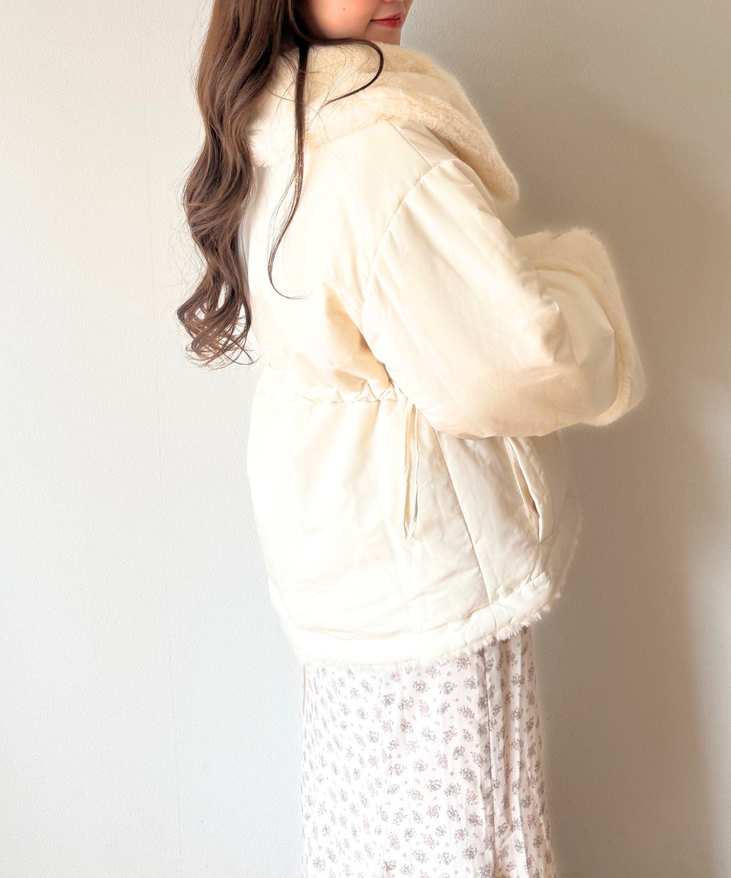 【予約】エコファーリバーシブルパファーコート