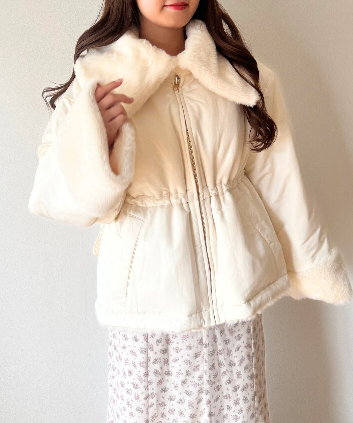 【予約】エコファーリバーシブルパファーコート