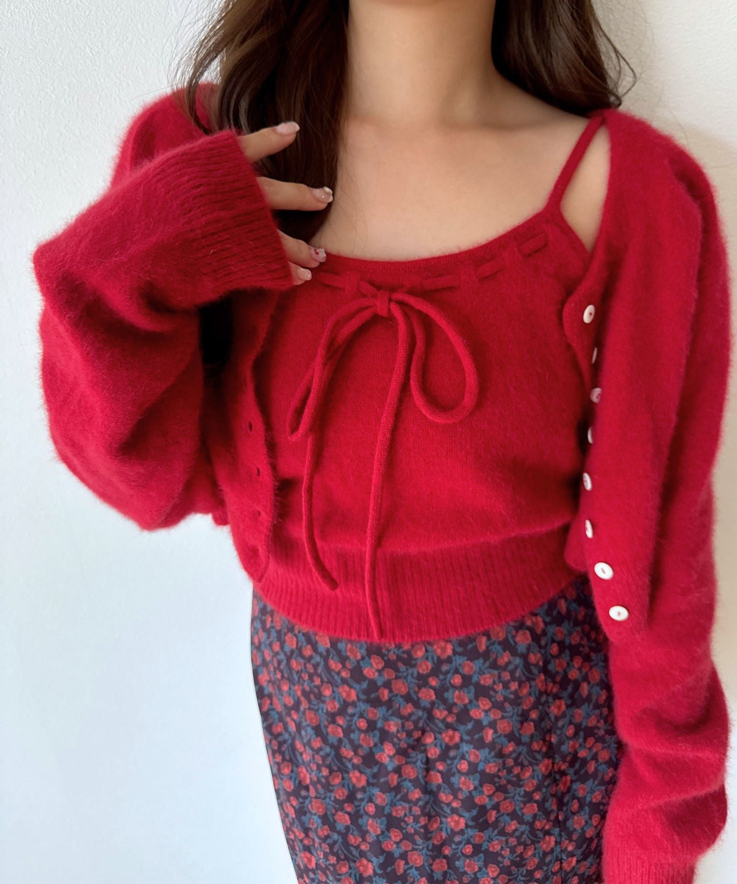 Fox blend キャミセットカーディガン