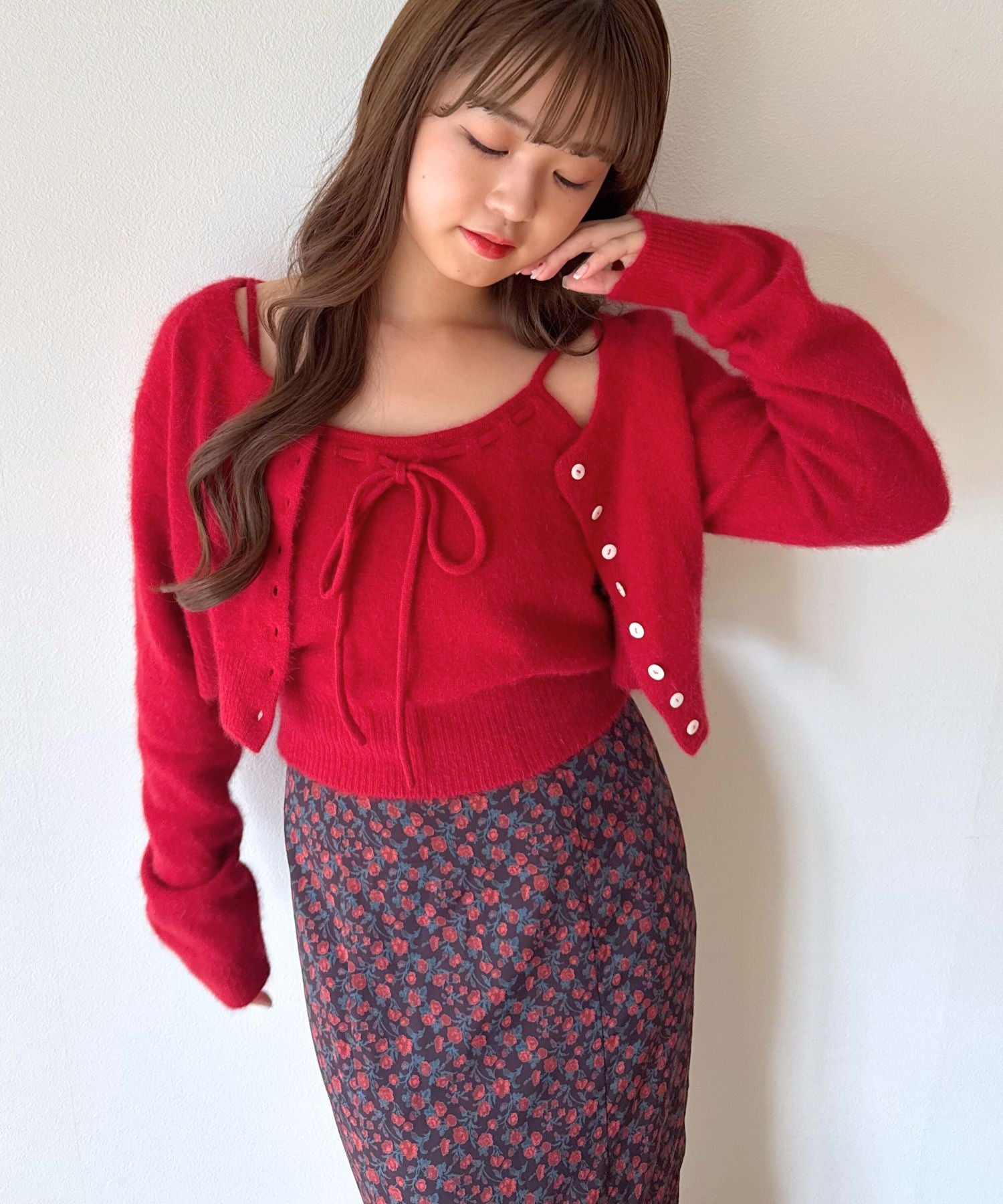 Fox blend キャミセットカーディガン