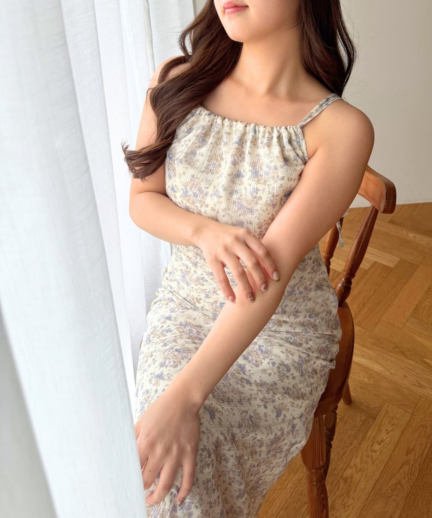 フルールラメシフォンキャミドレス