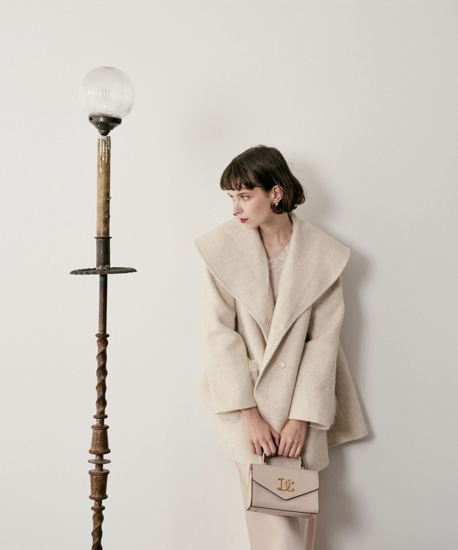 毛皮口袋喇叭外套