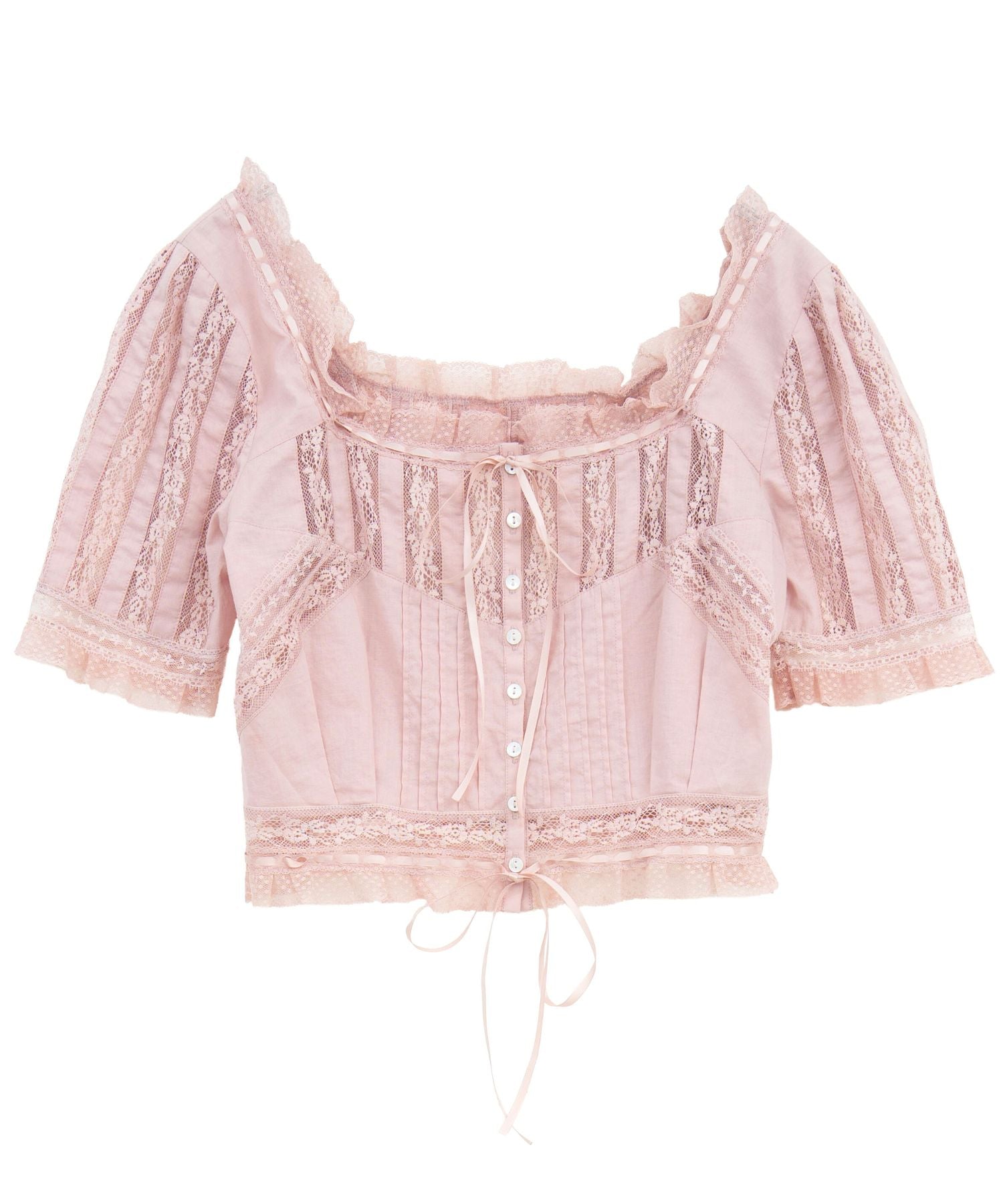 レースMIXヴィクトリアンブラウス