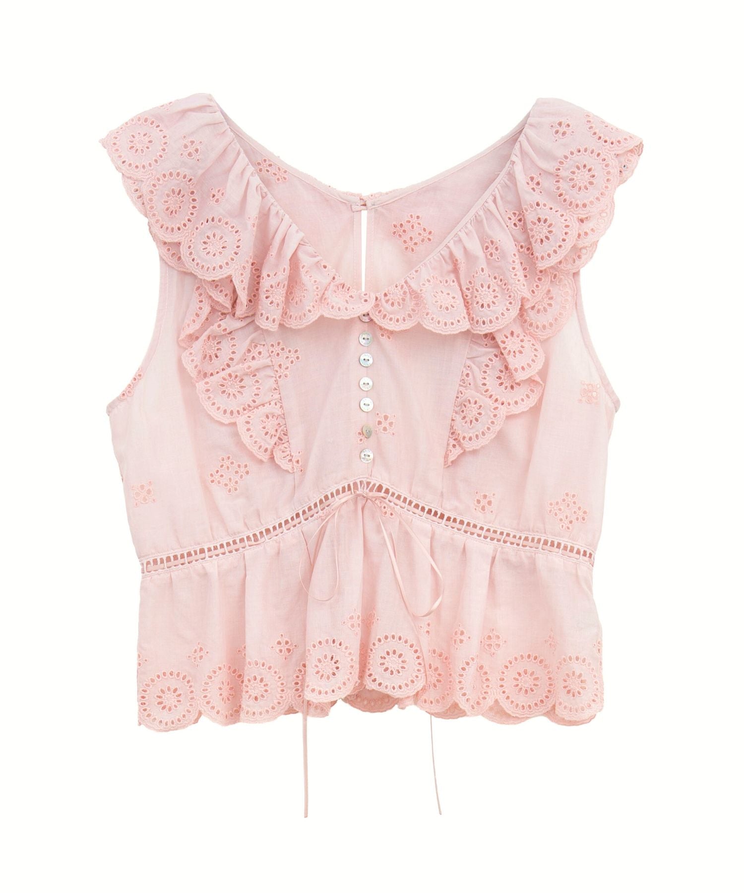 コットンボイルフラワーブラウス