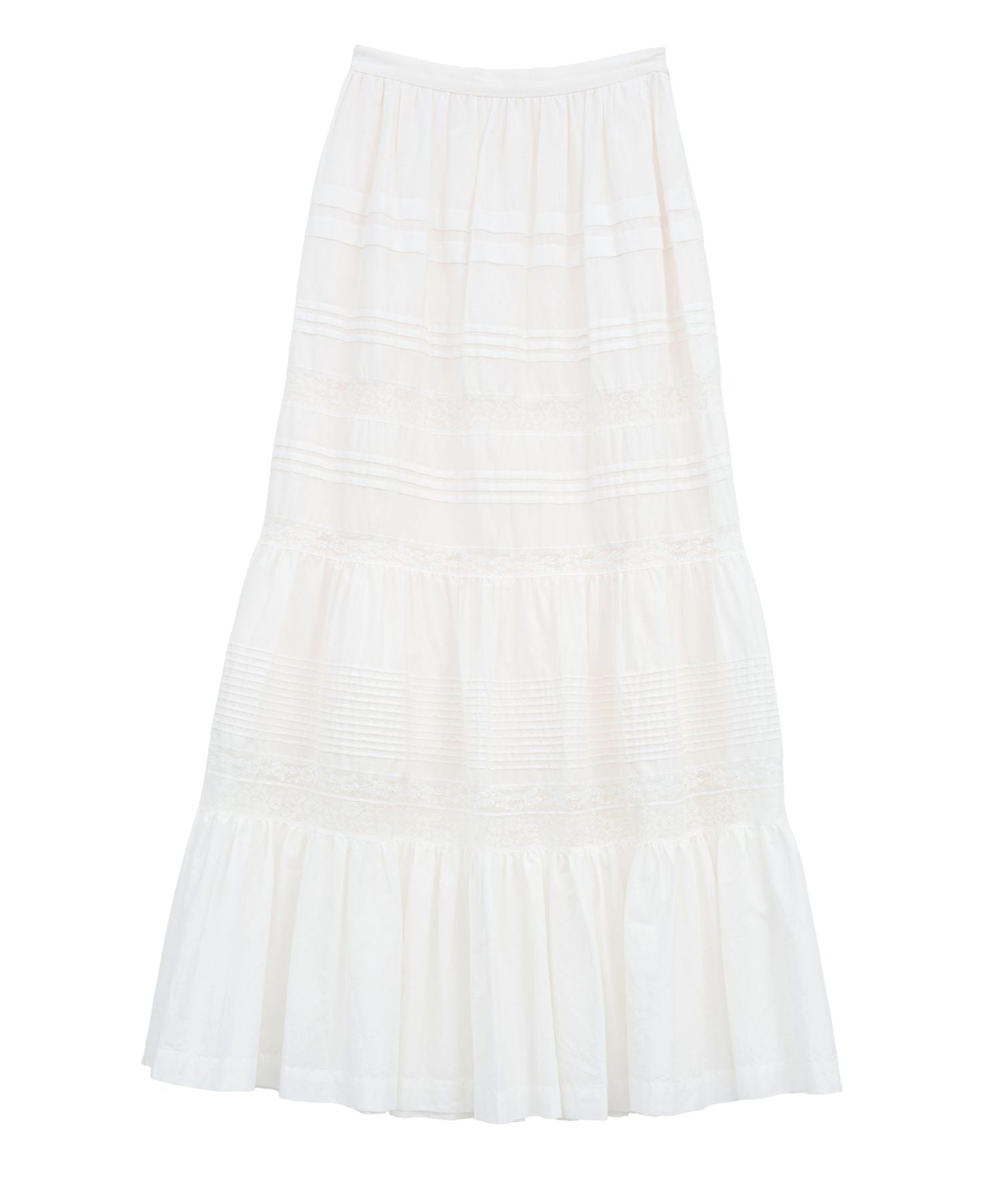 レースMIXティアードスカート
